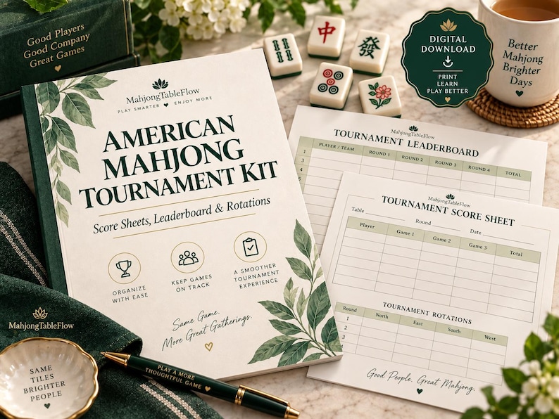 American Mahjong Tournament Kit live Etsy listing image