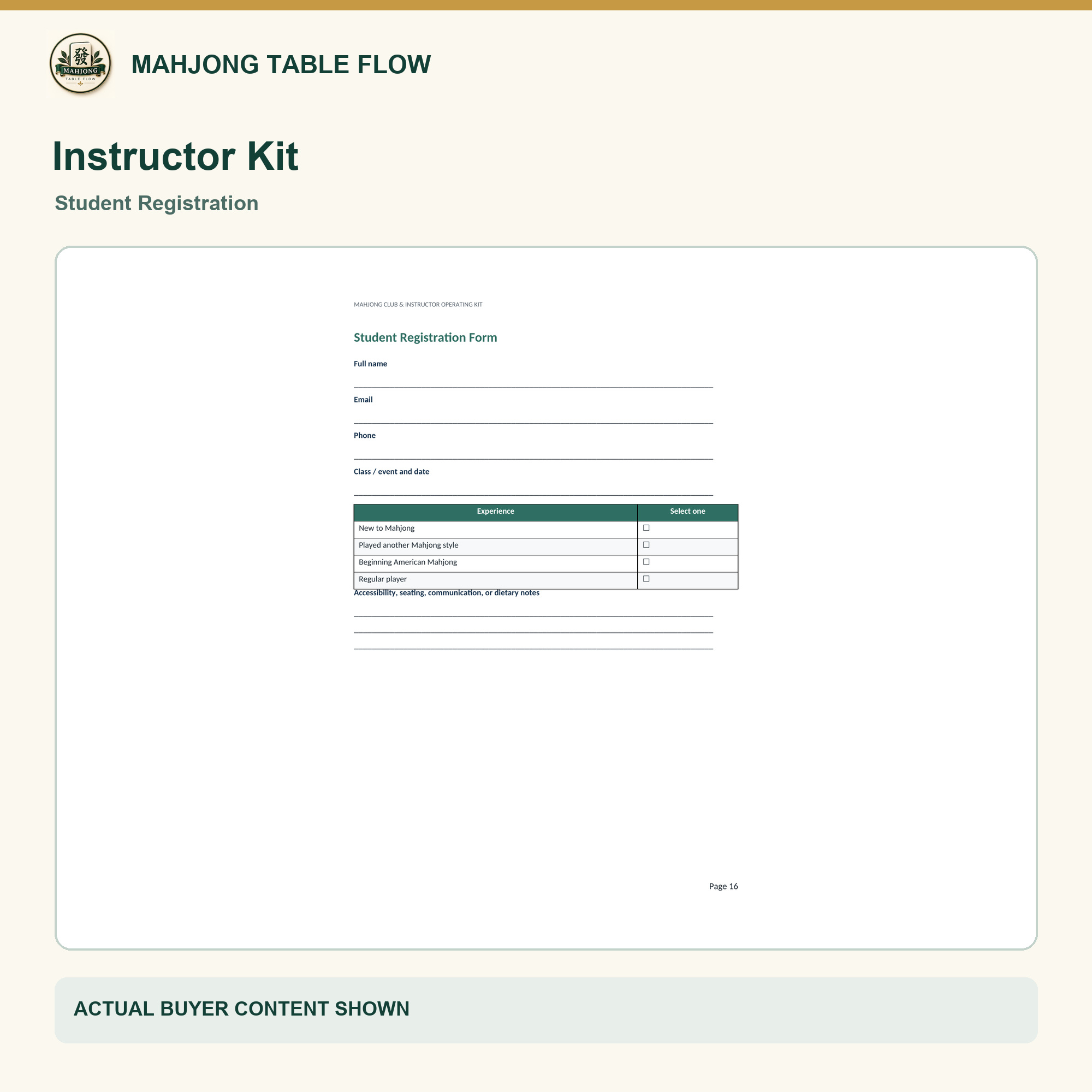 Instructor Kit product preview, sample 2