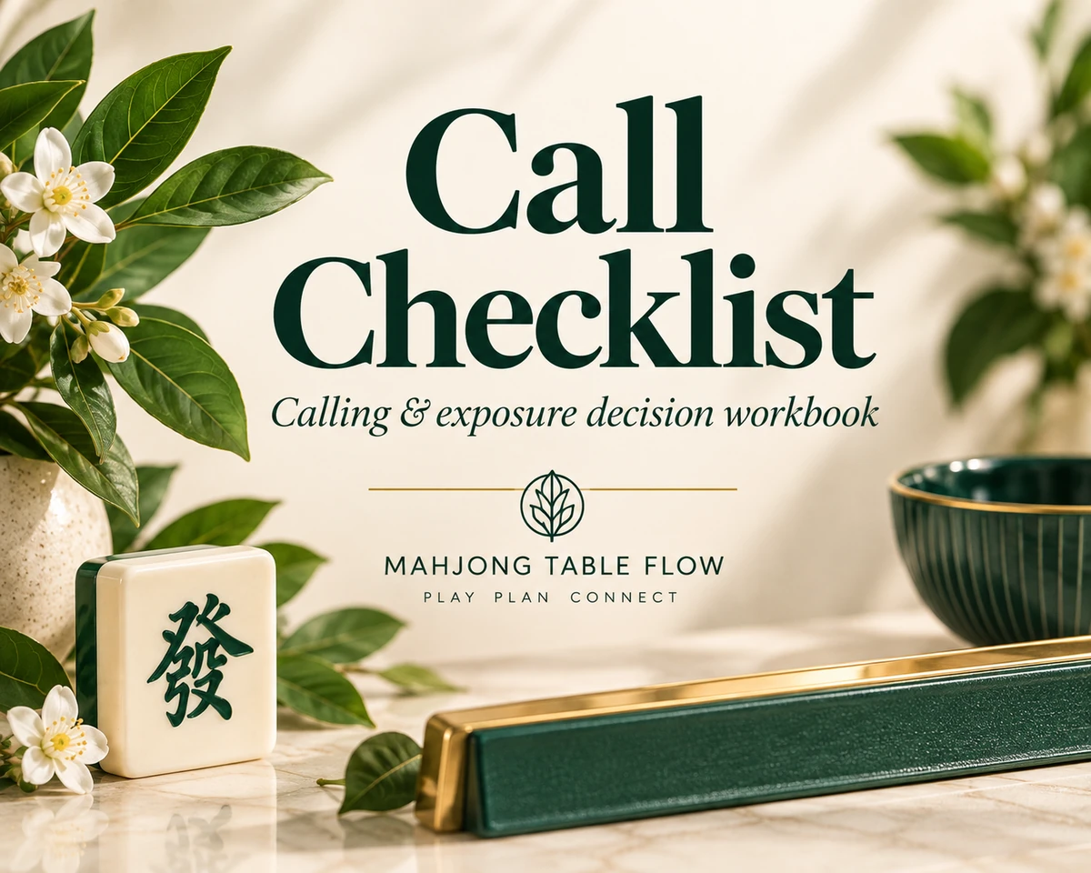 Check Before You Call: approved Mahjong Table Flow product artwork
