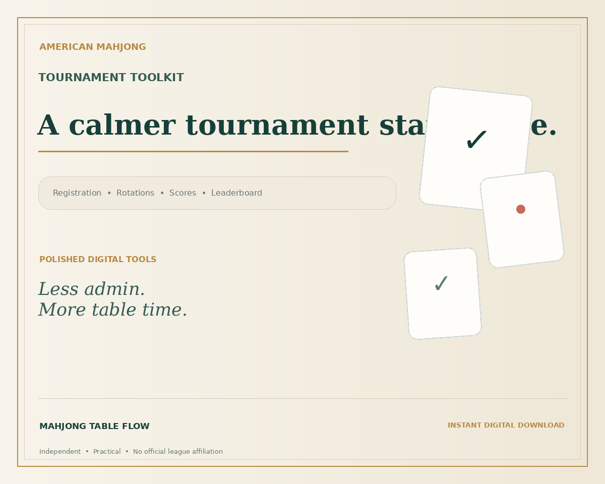 American Mahjong Tournament Toolkit